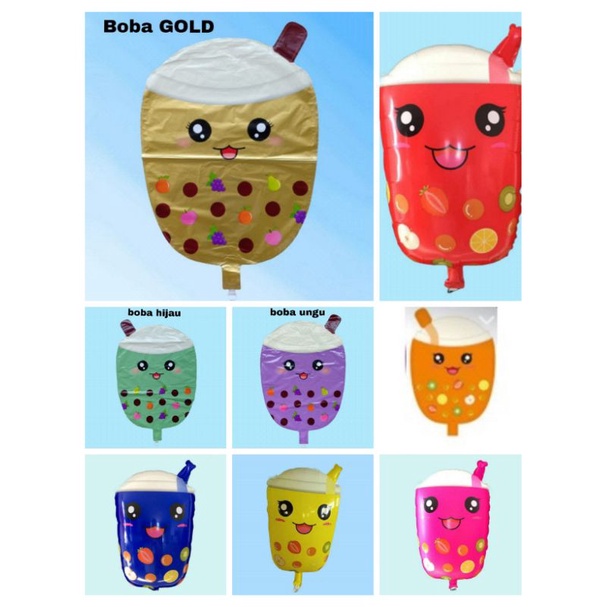 1PACK BOBA (BALON GAS/FOIL/TERBANG/KARAKTER )