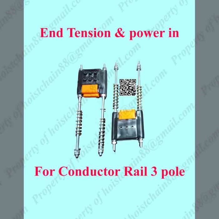 End Tension Strainer & power in for hoist crane