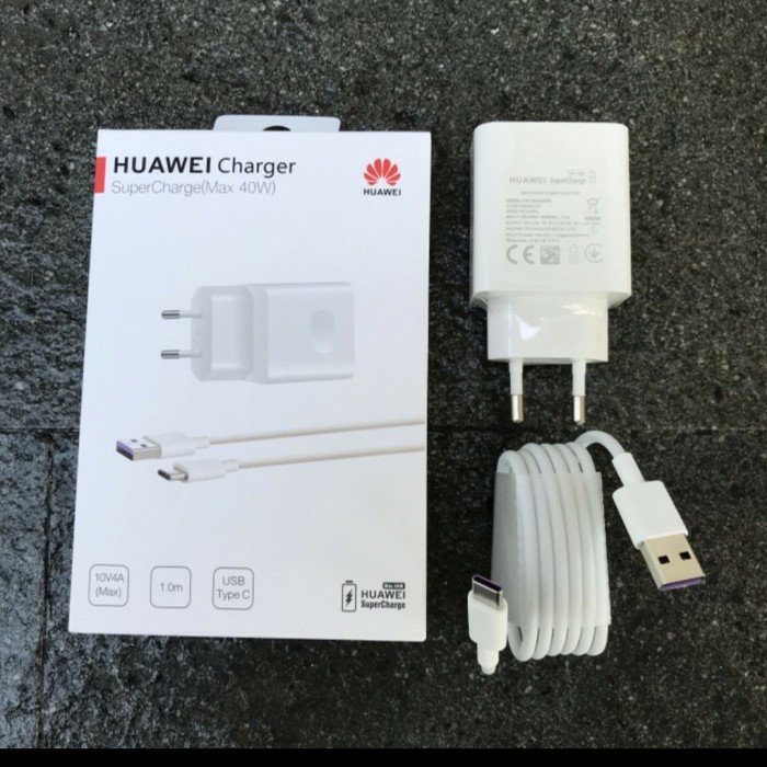 Travel Charger Huawei P30 Pro Type C 4A 40 Watt Super Fast Original