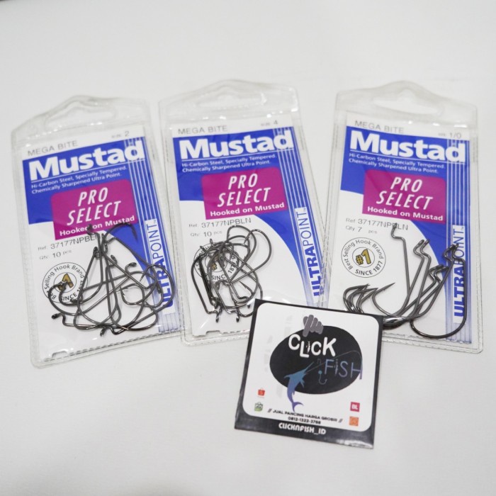 Product Laris Worm Hook / Kail Pancing Softlure Mustad Pro Select Mega Bait 37177Np