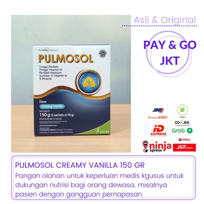 

SUSU PULMOSOL CREAMY VANILLA 150 GR - GANGGUAN PERNAPASAN DEWASA