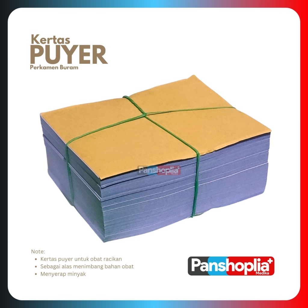 KERTAS PERKAMEN BURAM 1 PACK ATAU KERTAS PUYER OBAT 1 PACK - WARNA BURAM HAPPY SHOPPING :)
