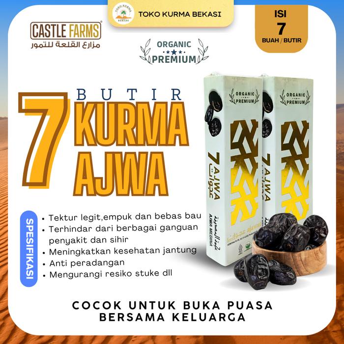 

TERMURAH Kurma Ajwa Premium 7 Butir Organik Asli Ajawat Madina Korma Nabi Original Madinah Oleh Oleh