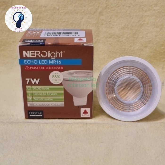 NEROLIGHT Lampu Halogen Spot LED MR16 7W 12V 4000K Nero MR 16 7 Watt