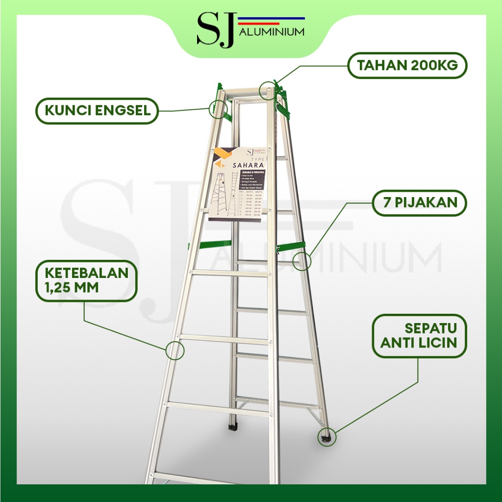 AYOOOLLARIZSS [SAHARA] Tangga Aluminium / Tangga Lipat / Tangga Aluminium Lipat - Jumbo &