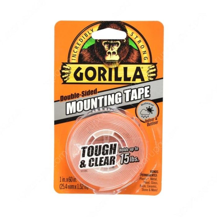 

TERBARU Gorilla Double Tape Tough & Clear 2.5 Cm