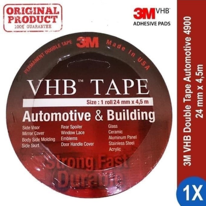

TERBARU Double Tape VHB 3M USA English / Inggris 24mm x 4,5mtr Original PROMO!