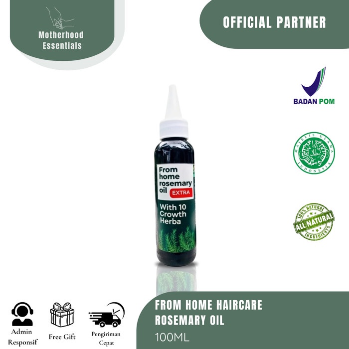 FROM HOME ROSEMARY OIL (FREE GIFT) Perawatan Rambut Rontok Rusak 100ML Perawatan Rambut Mengembang /