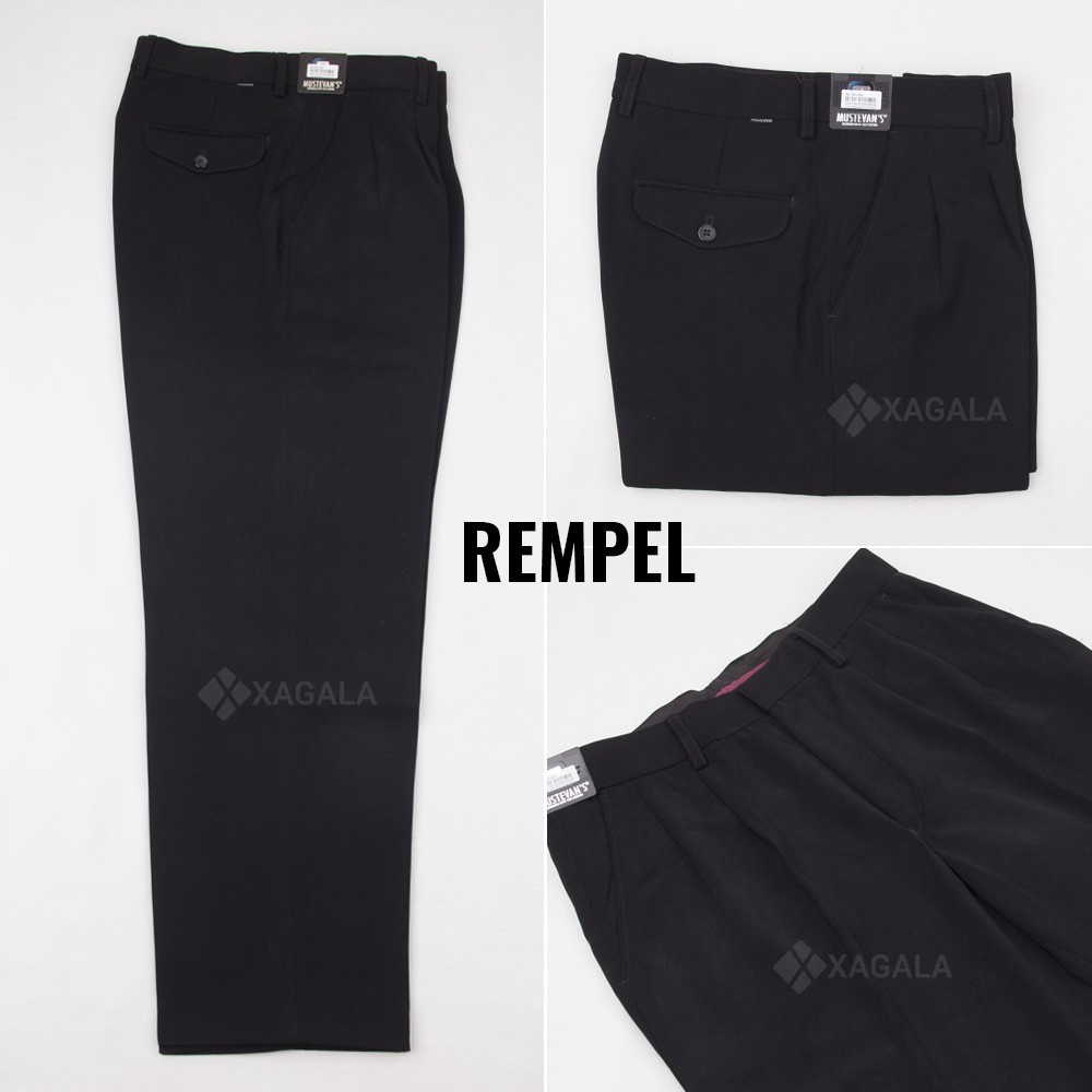 MUSTEVANS HITAM REGULAR Celana Formal Must Evans Celana Kerja