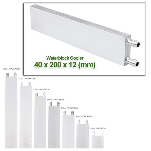;&;&;&;&] Waterblock Cooler 40x200x12 mm, Water Cooling Block, Peltier Cooler