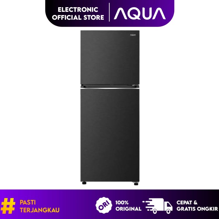 KULKAS 2 PINTU AQUA D261 AQR-D261 AQRD 261 NO FROST 220 LTR FLAT DOOR
