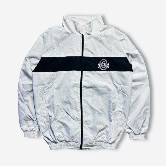 Onixeinside Jaket Coach Tracksuit Jacket Tracktrop Pria Wanita Motif High Parasut Panjang Kerah