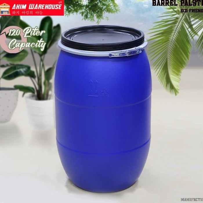 Tutup Drum Plastik / Tong HDPE 120 & 150 Liter Biru Original berkualitas