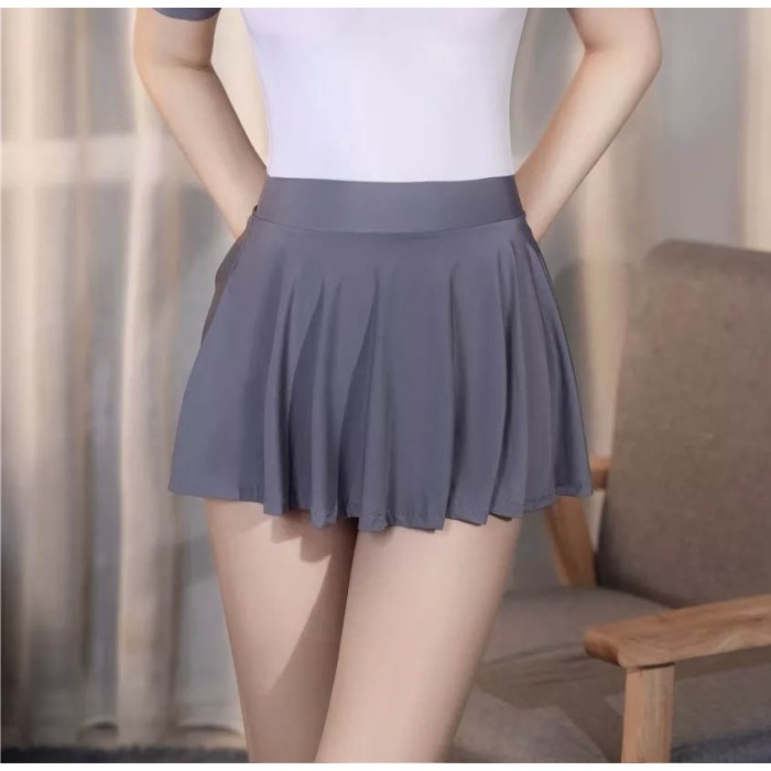Lingerie Japanese Uniform Mini Skirt Seksi Rok Mini Abu 2972 Terlaris