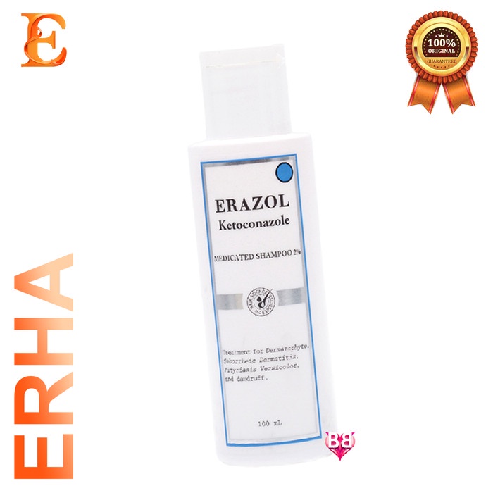 Erha Erazol Medicated Shampoo (Atasi Dermatitis Seboroik / Ketombe) Terbaru