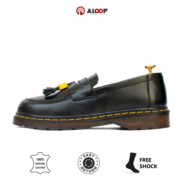 Dresto- 36-45 Aloof Smile - Sepatu Loafers Penny Pria Wanita Kulit Original