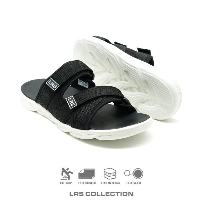 Dresto- Sandal Selop Pria/ Sandal Cowok Distro / Slide Cowok / Sandal Hitam Selop Pria Tali