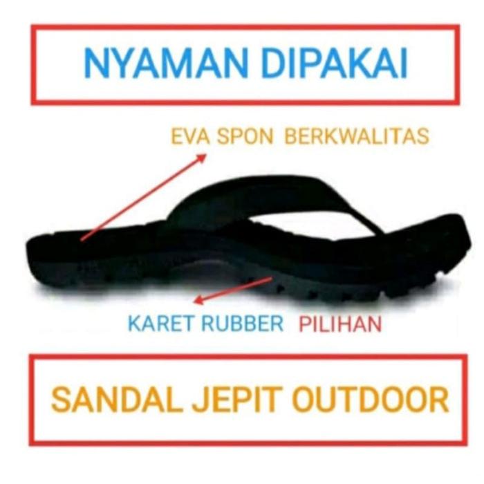 Dresto- Sandal Gunung Pria Alaska Cano Karet Kasual Jepit Priamurah Sandal Brand Lokal