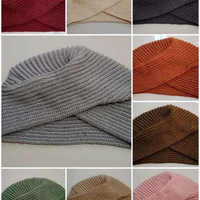 Cap- Turban Rajut Instan Kupluk Nenek/Ibu"