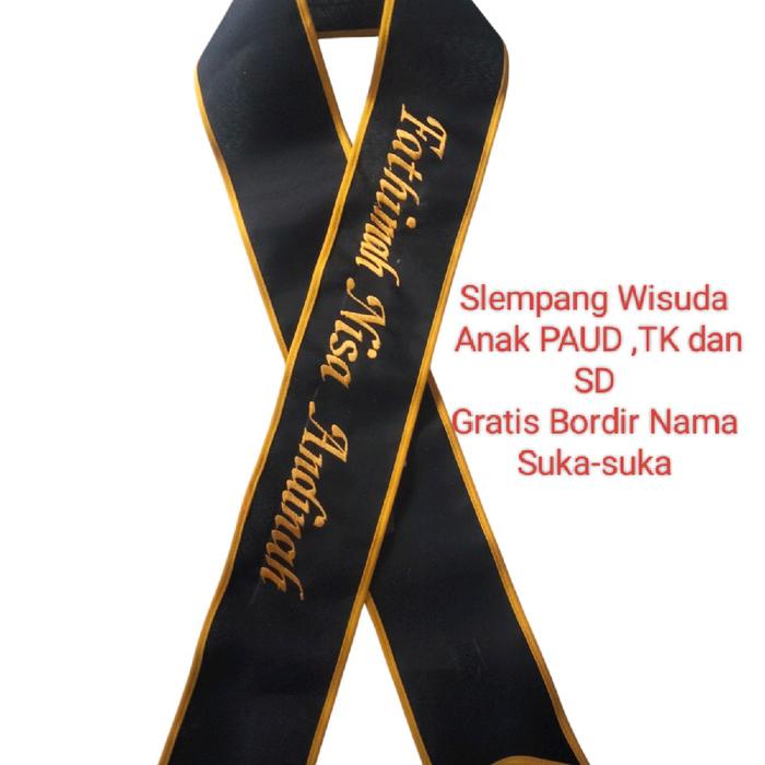 WTS- Slempang Wisuda Anak Paud / Tk / Sd Syal Bordir Fashion