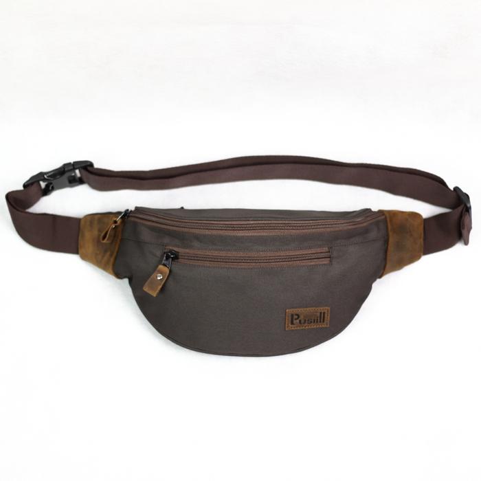 WTS- Pusiill-Waistbag Pusiill O2.0/Waistbag Kombinasi Kulit Sapi Asli+Cordura/Tas Pinggang