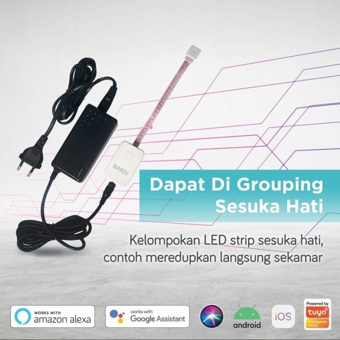 New Bardi Smart Adaptor Untuk Led Strip 10 Meter Power Adaptor Bardi Strip Led