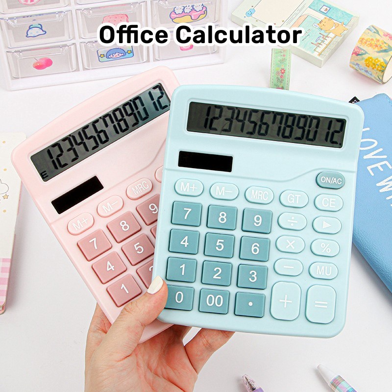 

Kalkulator 12 Digit Surya Dual Power Layar LCD KK-837 Desktop Calculator Solar Power Simple