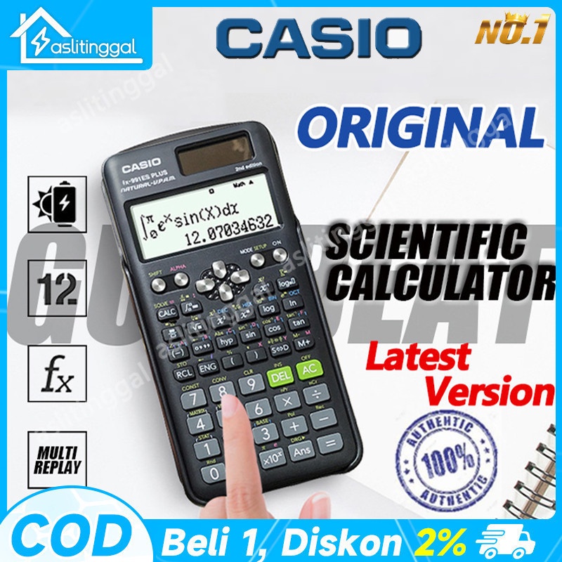 

Kalkulator Scientific Casio Ilmiah FX-991EX/991ES-Plus Kalkulator Casio Scientific Calculator Casio