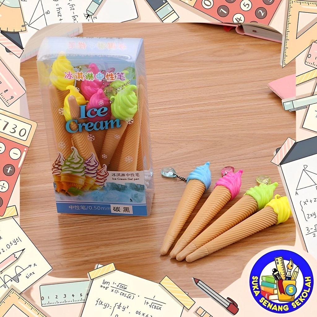

SELUSIN Pen / Pena / Pulpen Unik Motif Ice Cream S0240 Dw05