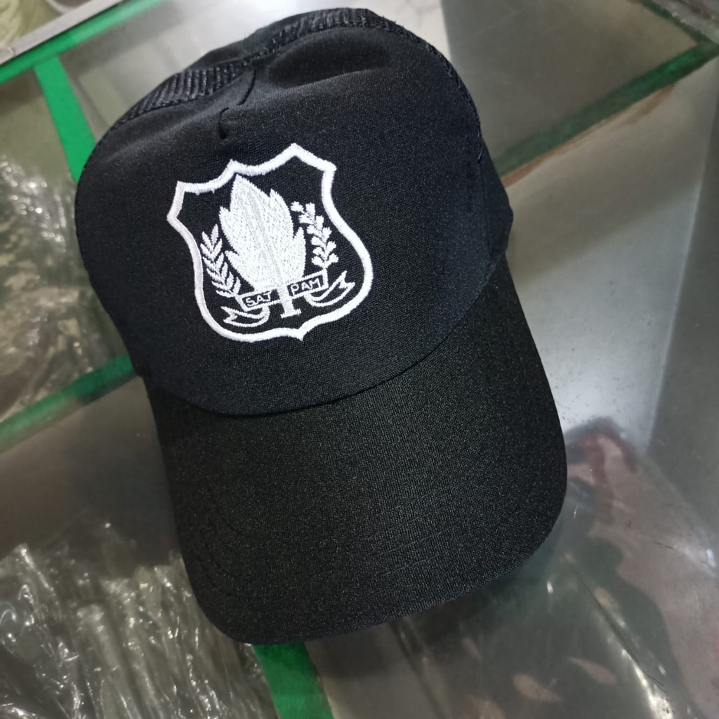 Topi Satpam Logo Hitam - Topi Logo Satpam Hitam - Topi Satpam