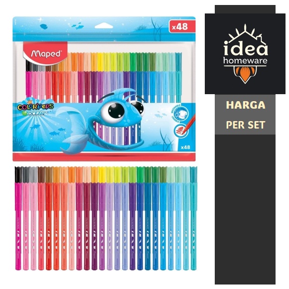 

SPIDOL WARNA BISA DI CUCI MARKER WASHABLE MAPED OCEAN SET 48 WARNA 845726 Dw05