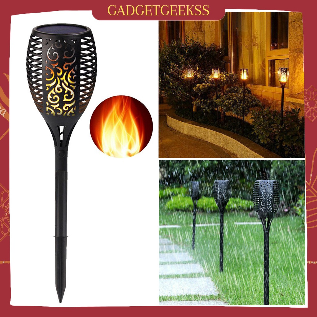 96 LED Lampu Taman Tenaga Surya Lampu Api Obor LED / Lampu Tancap Solar Outdoor