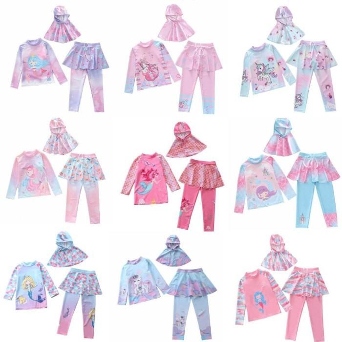 Ready Baju Renang Lengan Panjang Hijab Krudung Muslimah Anak