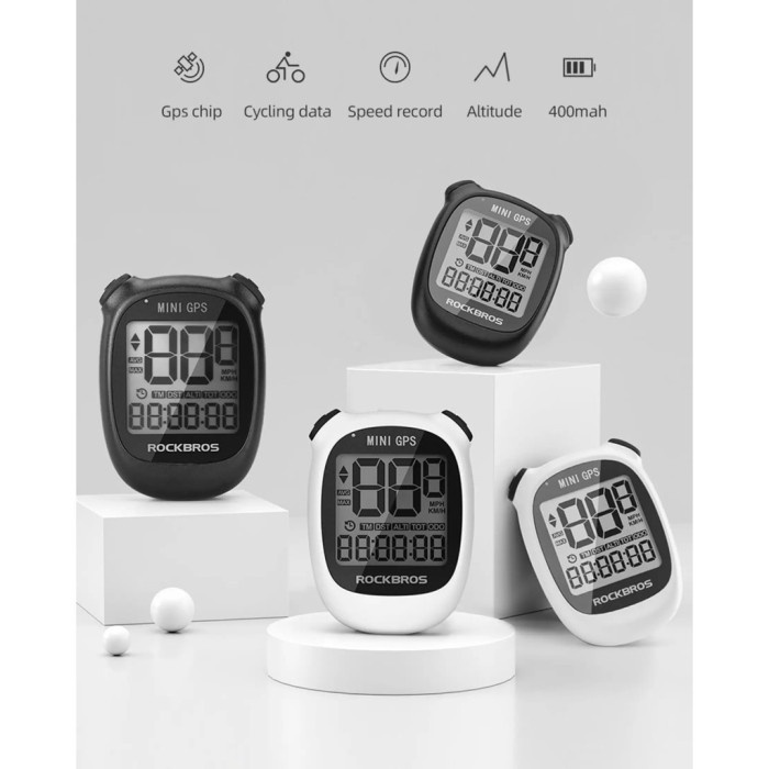 Cleat Rockbros 29210030001 Gps Speedometer Mini Sepeda