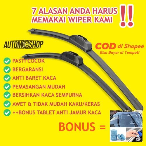 [Expert] Wiper Kaca Mobil Frameless Avanza All New Avanza GrandNew Avanza BONUS