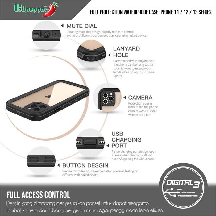 (Expert) Redpepper Waterproof Case Anti Air Shock IP68 IPhone 11 12 13 Pro Max