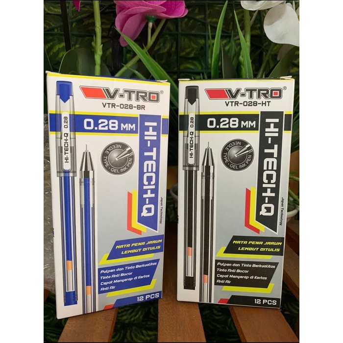 

] ballpoint hi tech q 038 hitam atau biru satuan