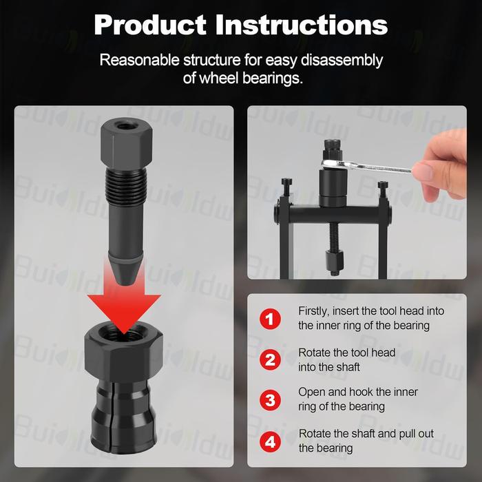 Sudimampir 10Pcs Bearing Puller Set Practical Bearing Puller Motorcycle Bearing Removal Tool Puller