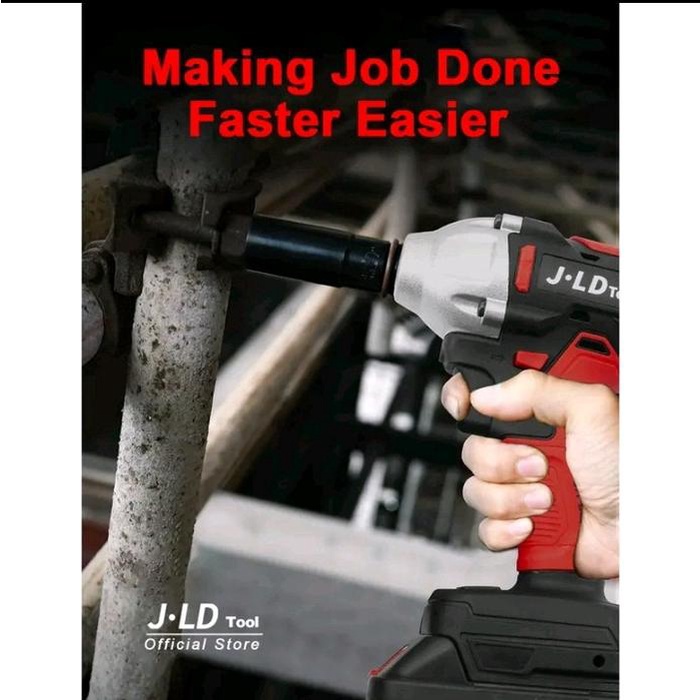 Sudimampir Jld Impact Wrench 350Nm Impact Driver Pembuka Baut Ban Mobil / Ban Motor / Cvt Motor