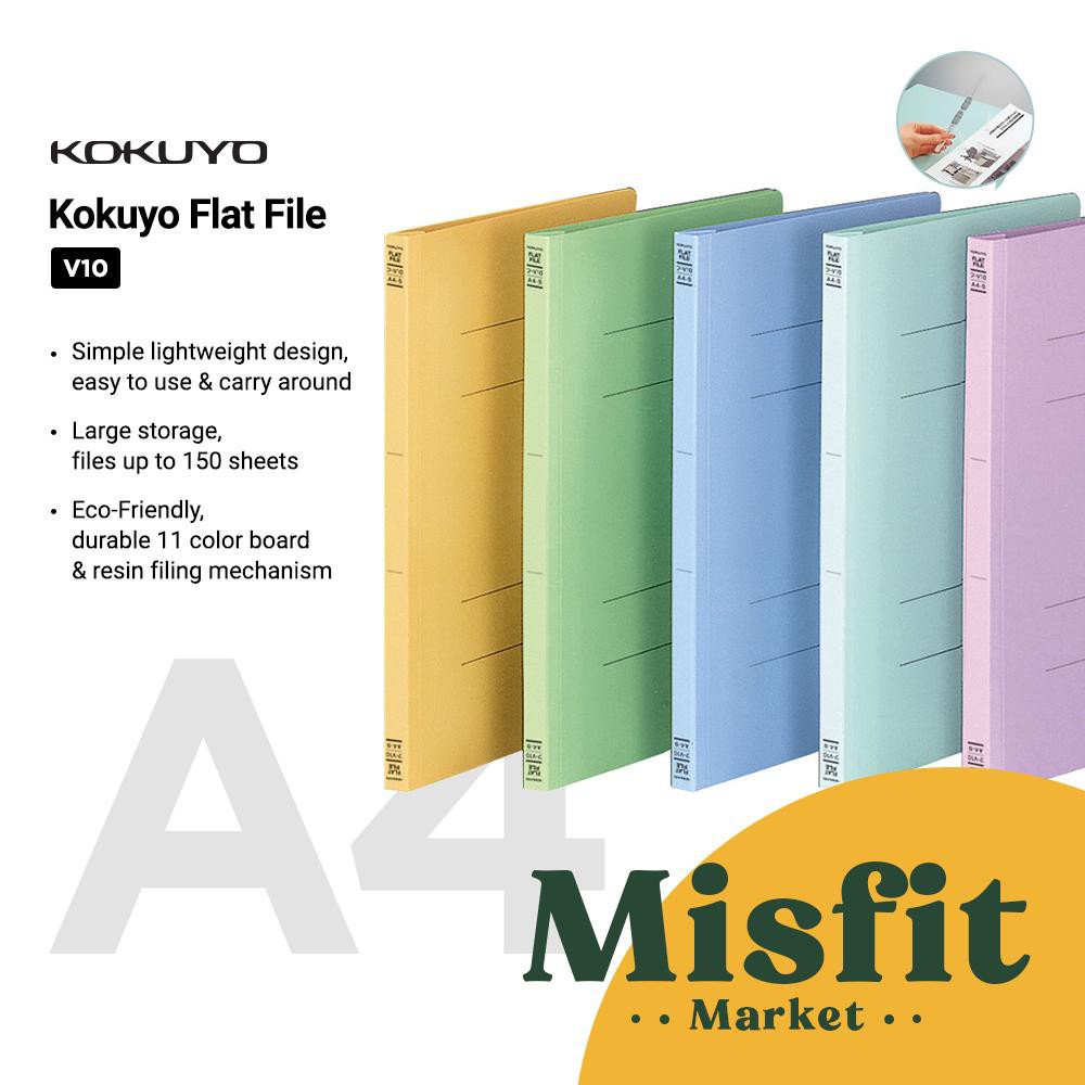 KOKUYO FU-V10 Flat File A4 Binder Folder Document Dokumen Map Kertas 2 Lubang