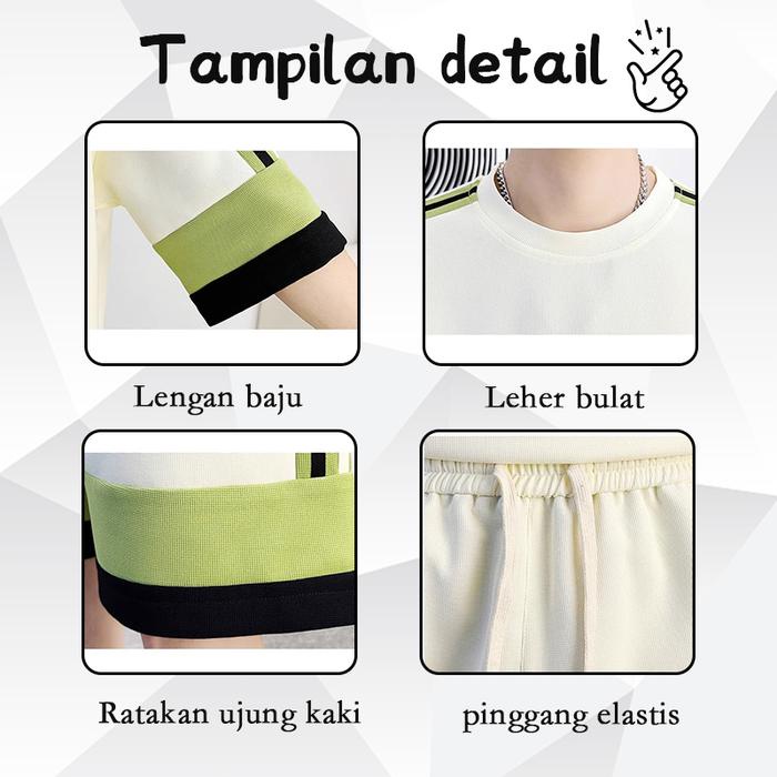 SALE TERHOTT SETELAN OLAHRAGA PRIA BAJU DAN CELANA ONE SET OOTD PRIA SET HITAM/PUTIH/COKELAT
