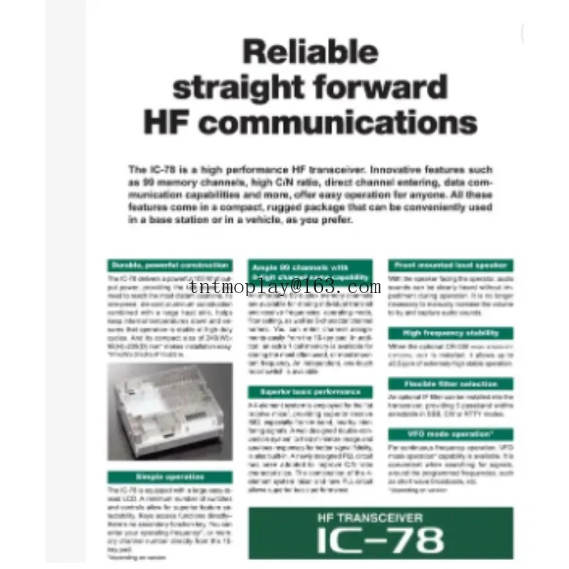 Per L'autentica Radio Unilaterale Marina Originale ICOM Giapponese IC-78