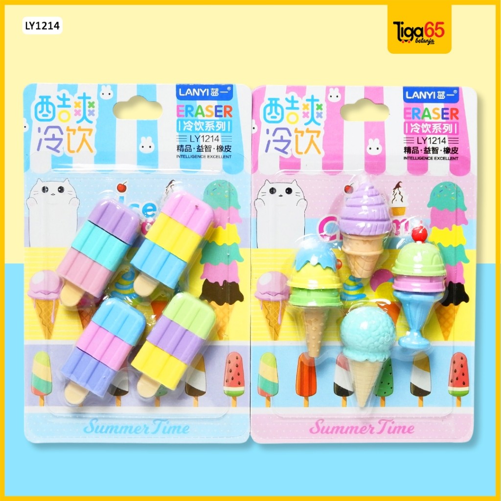 

Penghapus / Perlengkapan Sekolah / Ice Cream Eraser / Penghapus Anak / LY1214