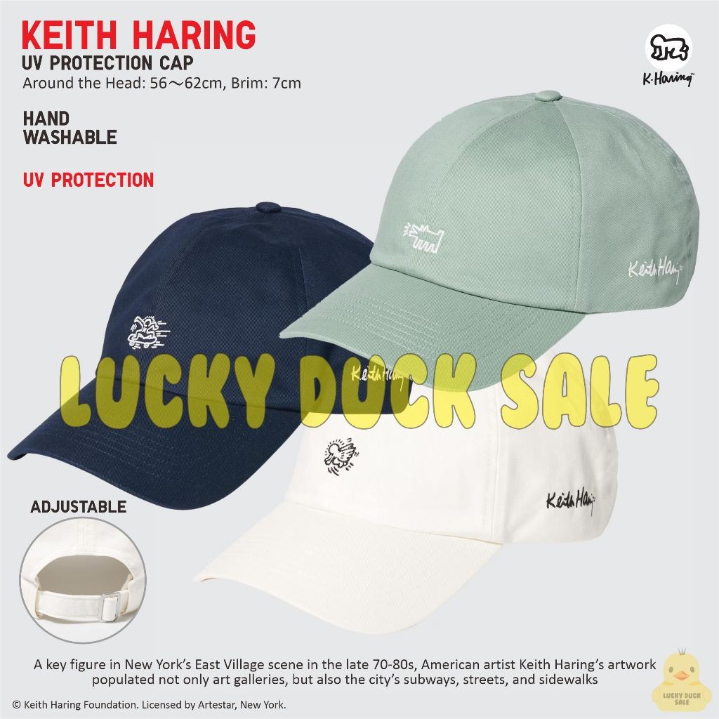 Keith Haring UV Protection Cap Topi Pop Art Radiant Baby Iconic