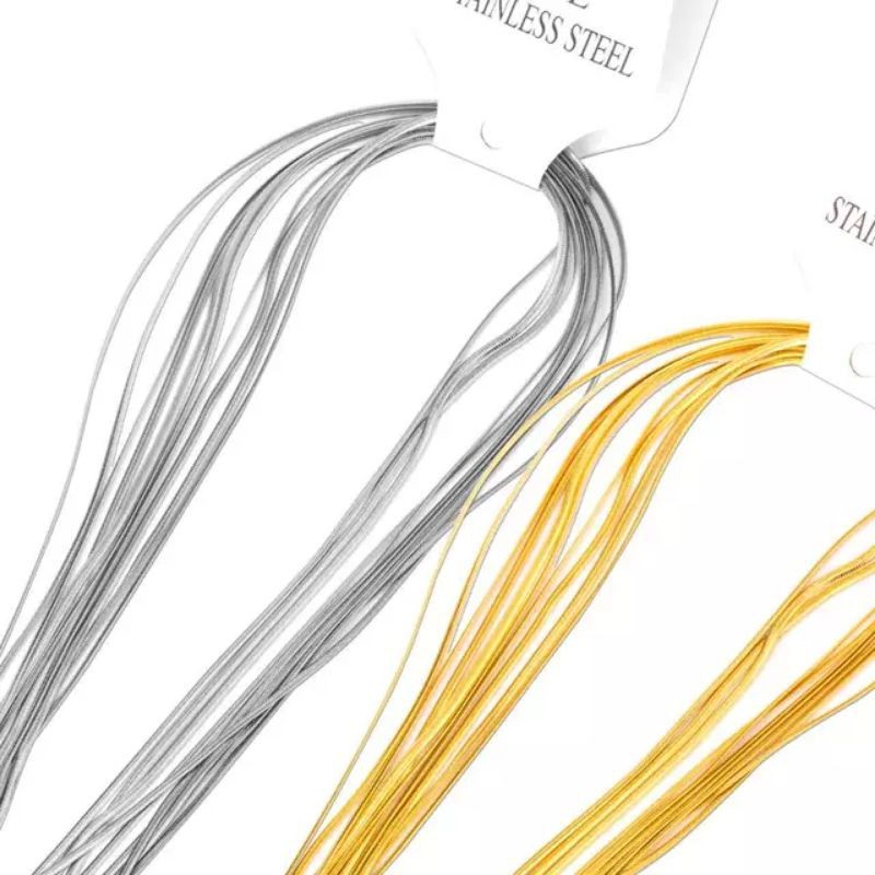 GROSIR Rantai Belut Kalung ANTI KARAT SELAMANYA Titanium Stainless 1 Lusin