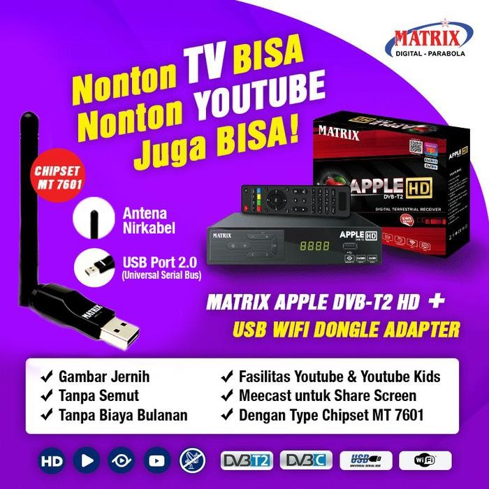 Receiver Matrix Apple Dvb T2 Digital Full Hd - Asli