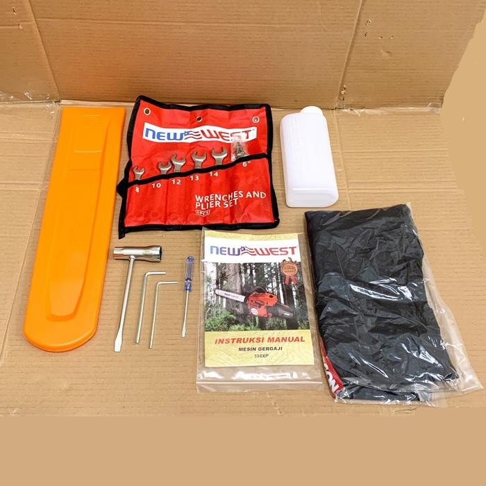 Stok Terbatas Chainsaw New West Nw 598/ Nw598X - Bar 22"- Mesin Potong Kayu+Rantai