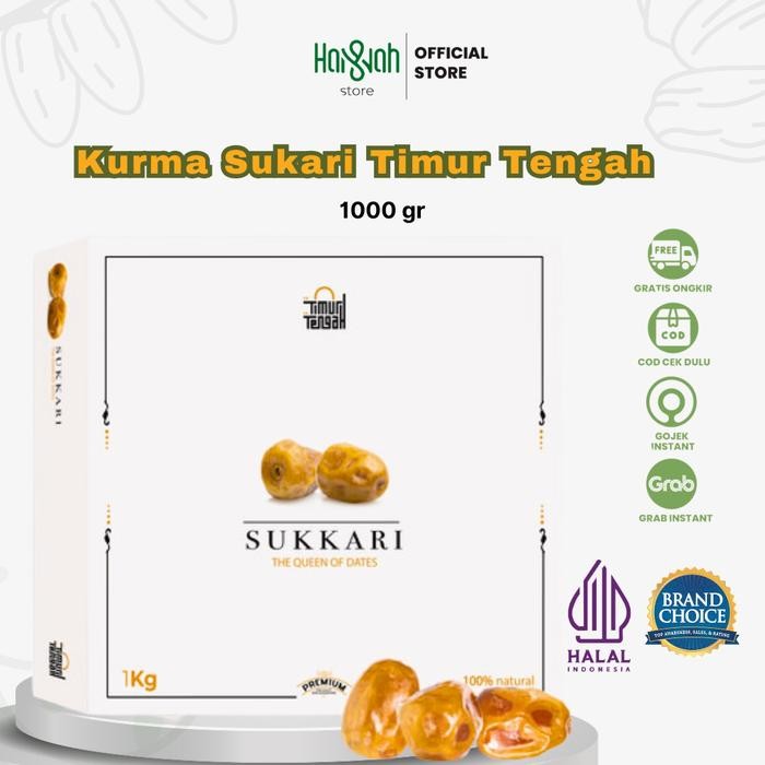 

BisaInstan- Kurma Sukari Timur Tengah 1kg Premium High Quality Dates Natural