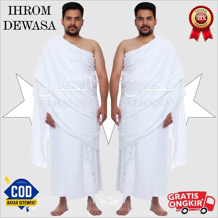 SPECIAL ALHANAN SATU SET KAIN IHRAM UMROH HAJI PRIA DEWASA