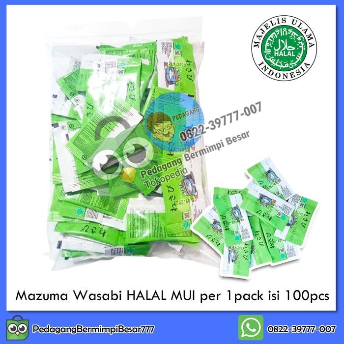 

BisaInstan- Mazuma Wasabi Paste Neri Wasabi 2gr 1 Pack isi 100pcs Wasabi Sachet